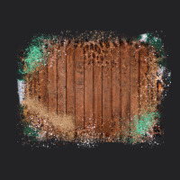 Wood Glitter Leopard Pattern Frame Vintage Tee | Teevron