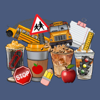 School Bus Coffee Cups Vintage Hoodie | Teevron