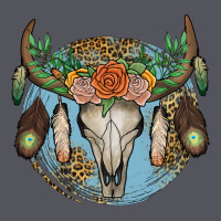 Floral Feather Bull Skull Vintage Hoodie | Teevron