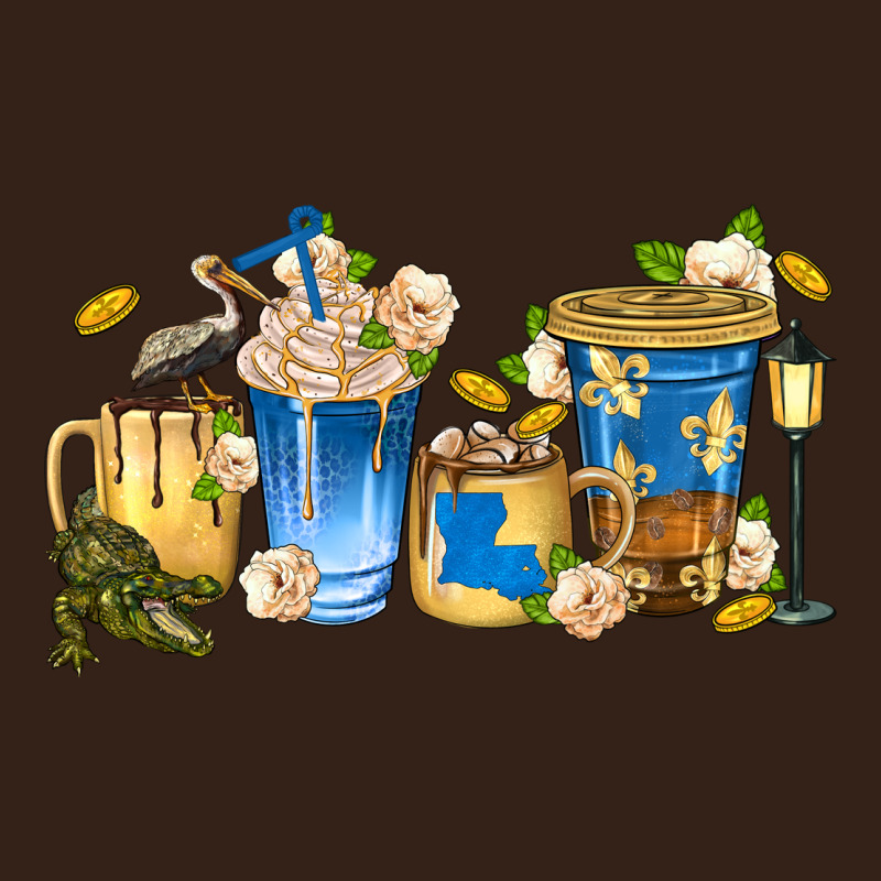 Louisiana Coffee Cups Heavy Core Tee by texasbilliewilder | Teevron