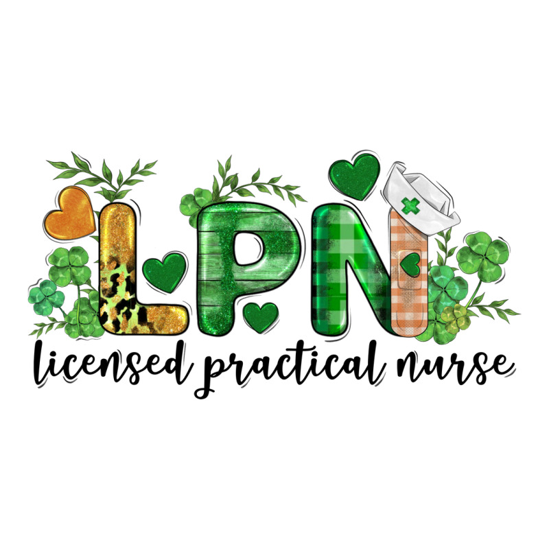 St. Patricks Day Registered Nurse Lpn Heart Premium Tee by BarkalooDesign | Teevron