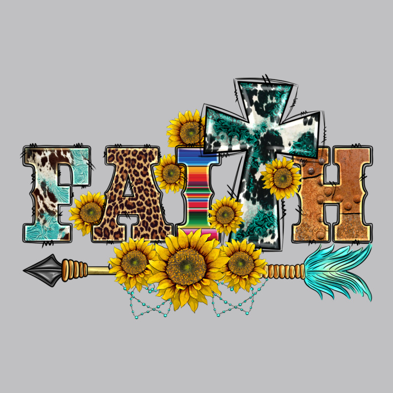 Western Faith Arrow Sunflowers Long Sleeve Tee by BarkalooDesign | Teevron