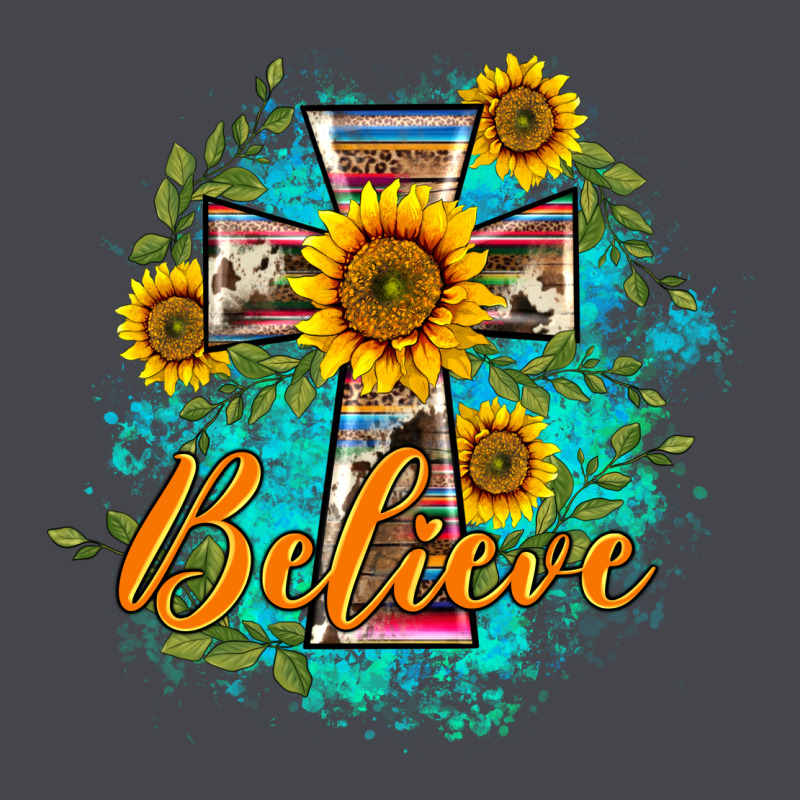 Western Belive Sunflowers Cross Long Sleeve Tee by BarkalooDesign | Teevron