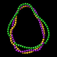 Mardi Gras Beads Urban Hoodie | Teevron