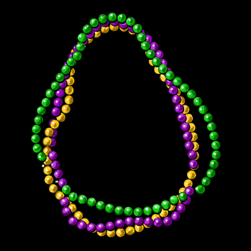 Mardi Gras Beads Urban Hoodie by CowGirlArtShop | Teevron