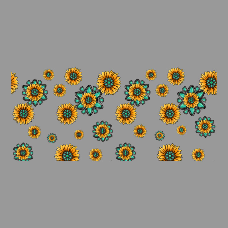 Sunflowers And Turquoise 16oz Libbey Glass Vintage Hoodie by HRA Design Shop | Teevron
