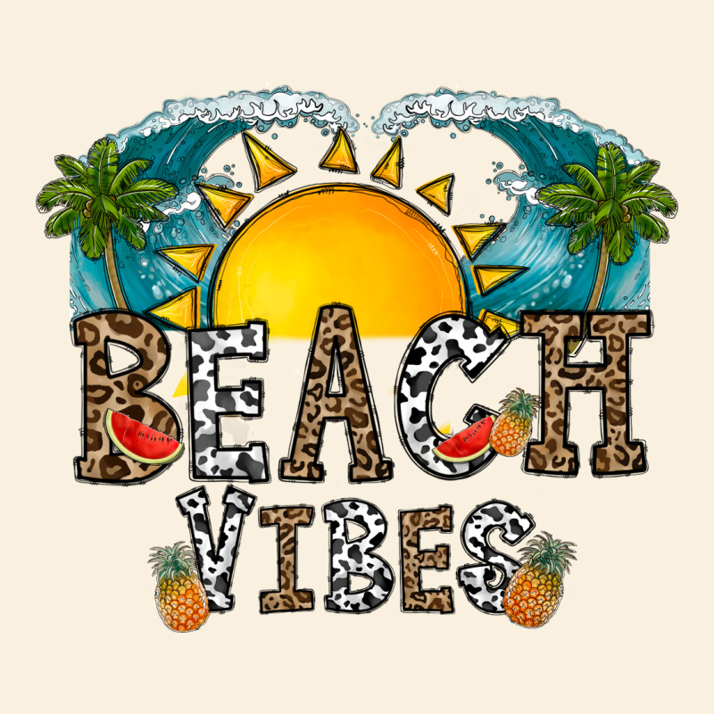 Beach Vibes Vintage Hoodie by CowhideDigitalArt | Teevron