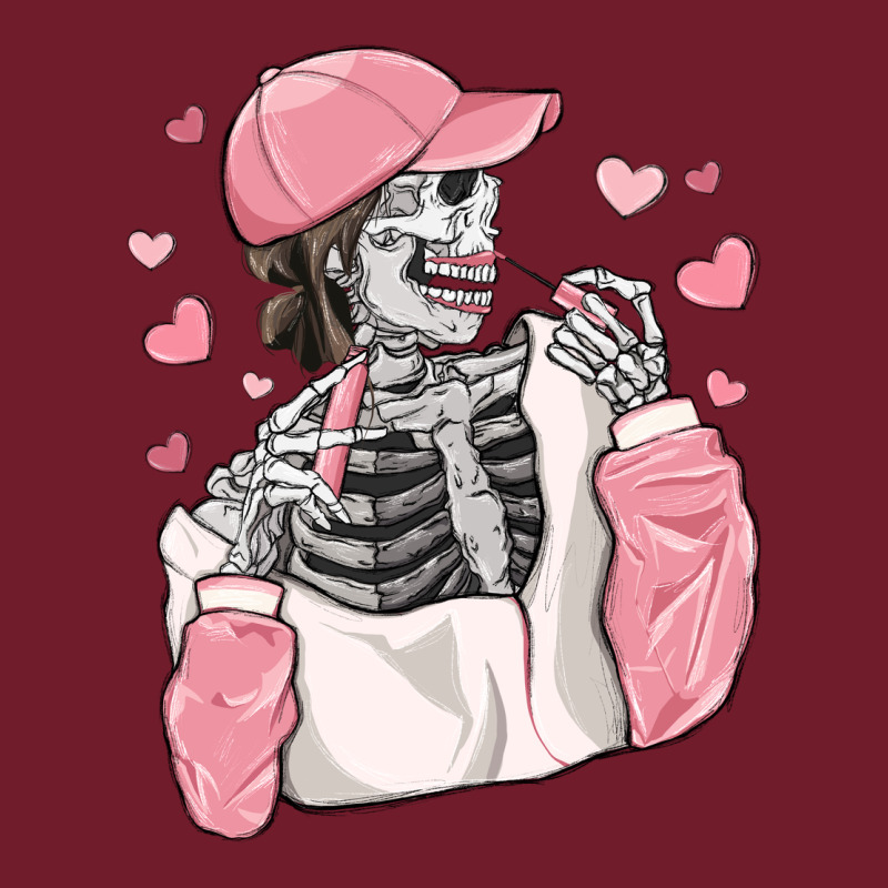 Skeleton Girl Valentine's Day Zipper Hoodie by MaliasSmallBusiness | Teevron