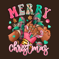 Pink Merry Christmas Black Girl Sneakers Heavy Core Tee | Teevron