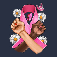 Breast Cancer Fist Daisy Butterfly Heavyweight Sweatshirt | Teevron
