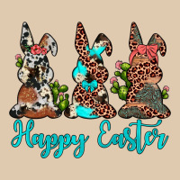 Happy Easter Leopard Cowhide Turquoise Cactus Bunny's Heavyweight Sweatshirt | Teevron