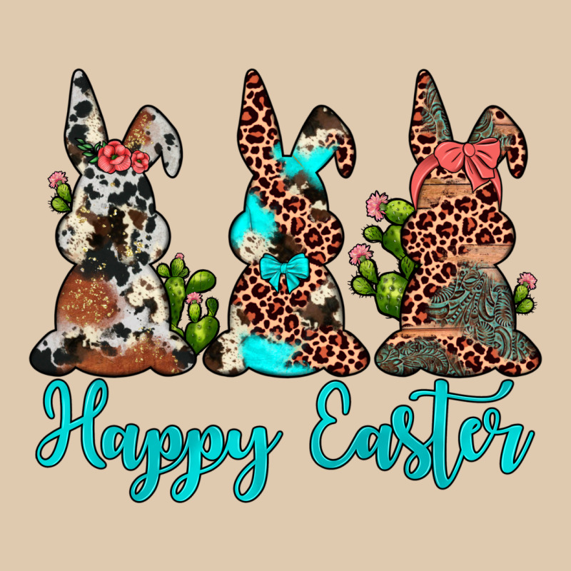 Happy Easter Leopard Cowhide Turquoise Cactus Bunny's Heavyweight Sweatshirt by JahusDesignShop | Teevron