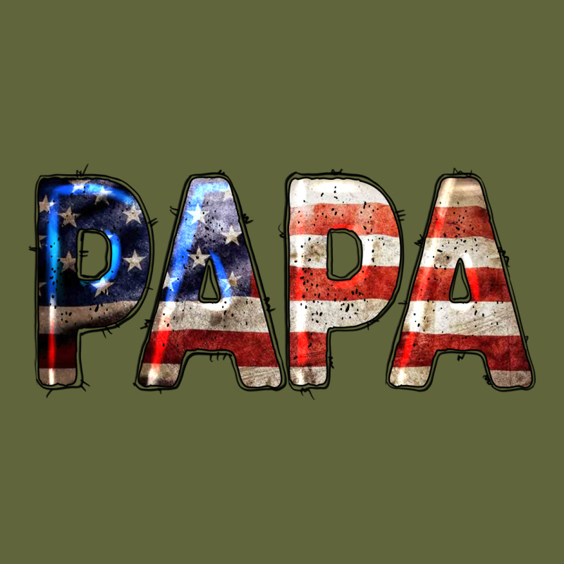 American Flag Papa 4th Of July Classic Tee by LillyAllenDesigns | Teevron