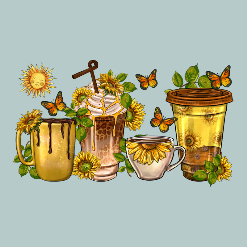 Sunflower Coffee Cups Heavy Core Tee by texasbilliewilder | Teevron