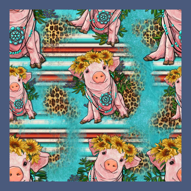 Turquoise Baby Pig Seamless Pattern Vintage Hoodie by HRA Design Shop | Teevron