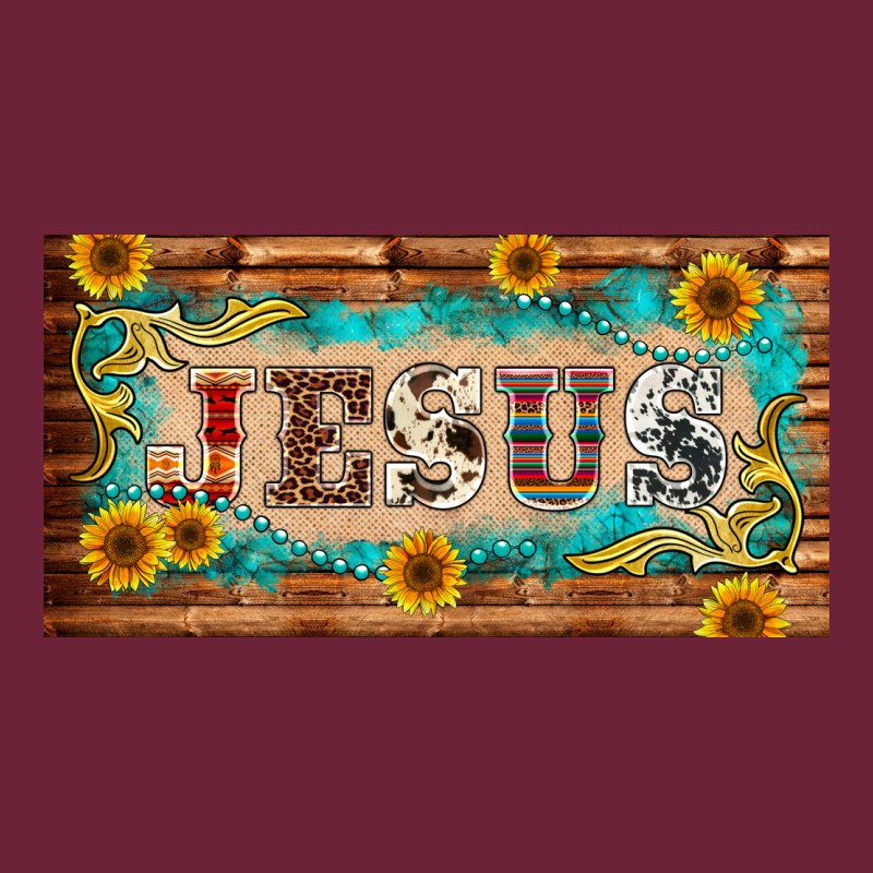 Jesus Western Patterns License Plate Template Long Sleeve Tee by BarkalooDesign | Teevron