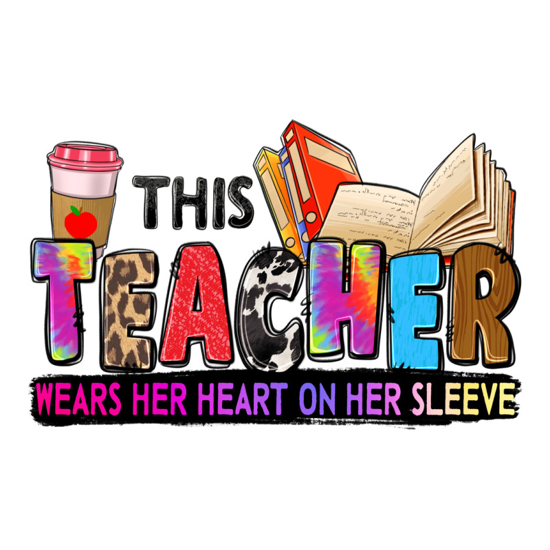 This Teacher Wears Her Heart On Her Sleeve Premium Tee by Zillion Design Studio | Teevron