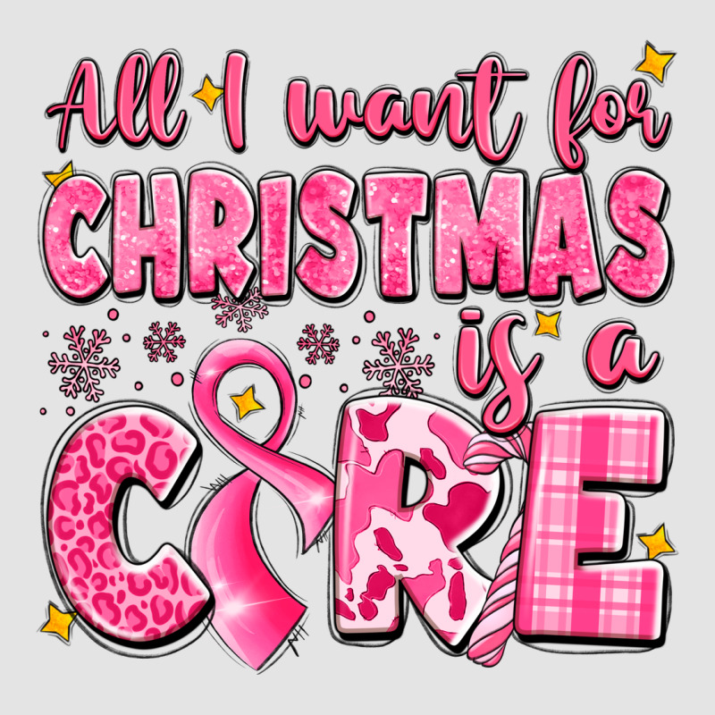 All I Want For Christmas Is A Cure Breast Cancer Premium Sweatshirt by LillyAllenDesigns | Teevron