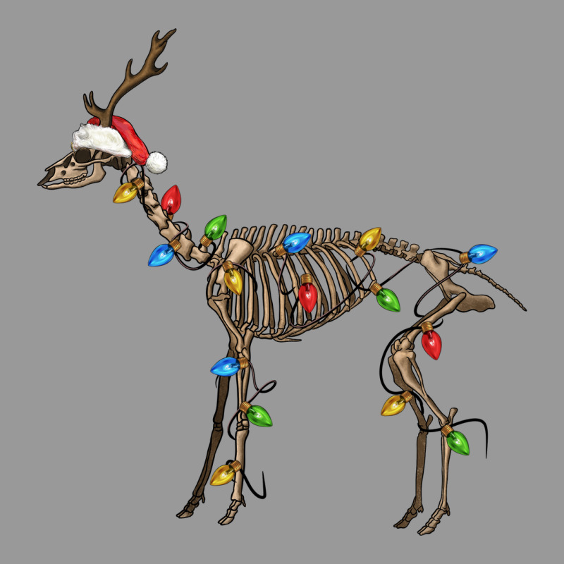 Christmas Deer Skeleton Vintage Hoodie by FaDigitalArtStudio | Teevron