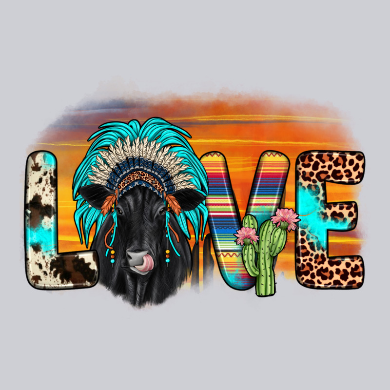 Love Black Angus Indian Headdress Heavyweight Sweatshirt by JahusDesignShop | Teevron