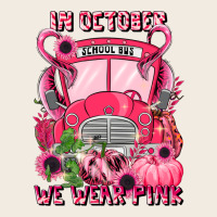 In October We Wear Pink Halloween School Bus Premium Sweatshirt | Teevron
