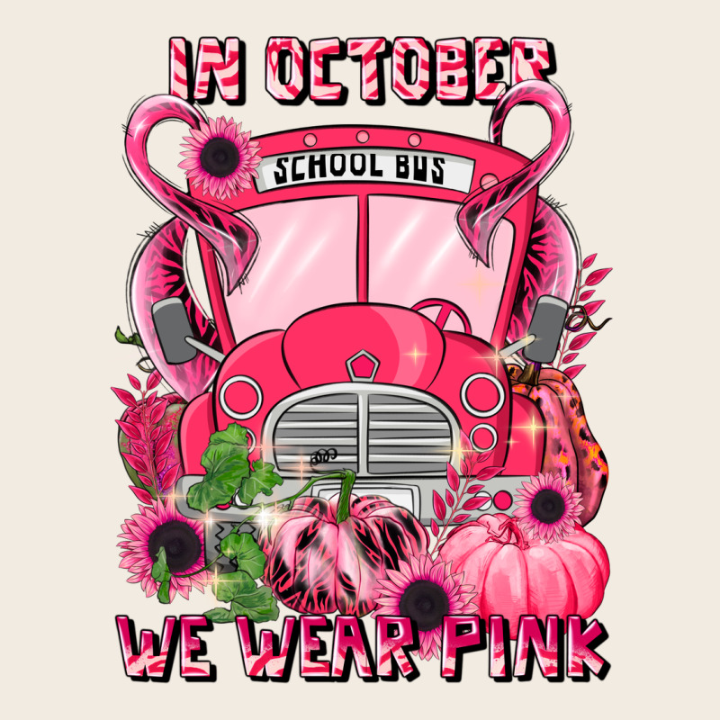 In October We Wear Pink Halloween School Bus Premium Sweatshirt by LillyAllenDesigns | Teevron