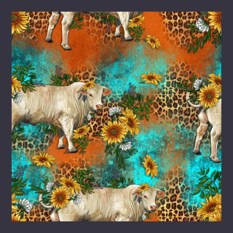 Western Charolais Cow Seamless Pattern Vintage Hoodie by HRA Design Shop | Teevron