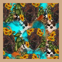 Western Bison And Sunflowers Seamless Pattern Vintage Hoodie | Teevron