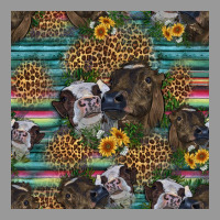 Western Two Cute Heifers Seamless Pattern Vintage Hoodie | Teevron