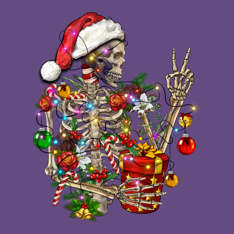 Christmas Lights And Skeleton Vintage Hoodie by FaDigitalArtStudio | Teevron