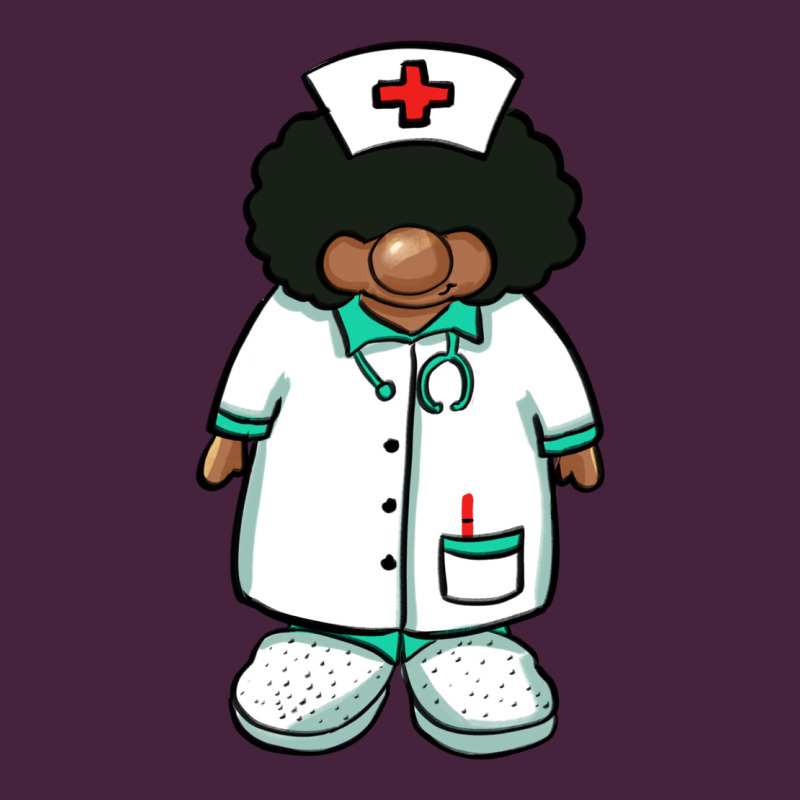 African Nurse Gnome Afro Hair Premium Tee by BarkalooDesign | Teevron