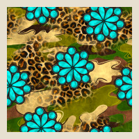 Camouflage Leopard Gemstone Seamless Pattern Urban Heavy Tee | Teevron