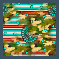 Camouflage Serape Gemstone Seamless Pattern Urban Heavy Tee | Teevron