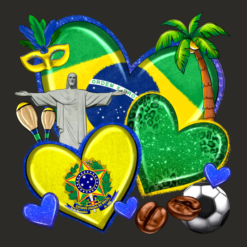 Brazil Hearts Heavy Core Tee by texasbilliewilder | Teevron