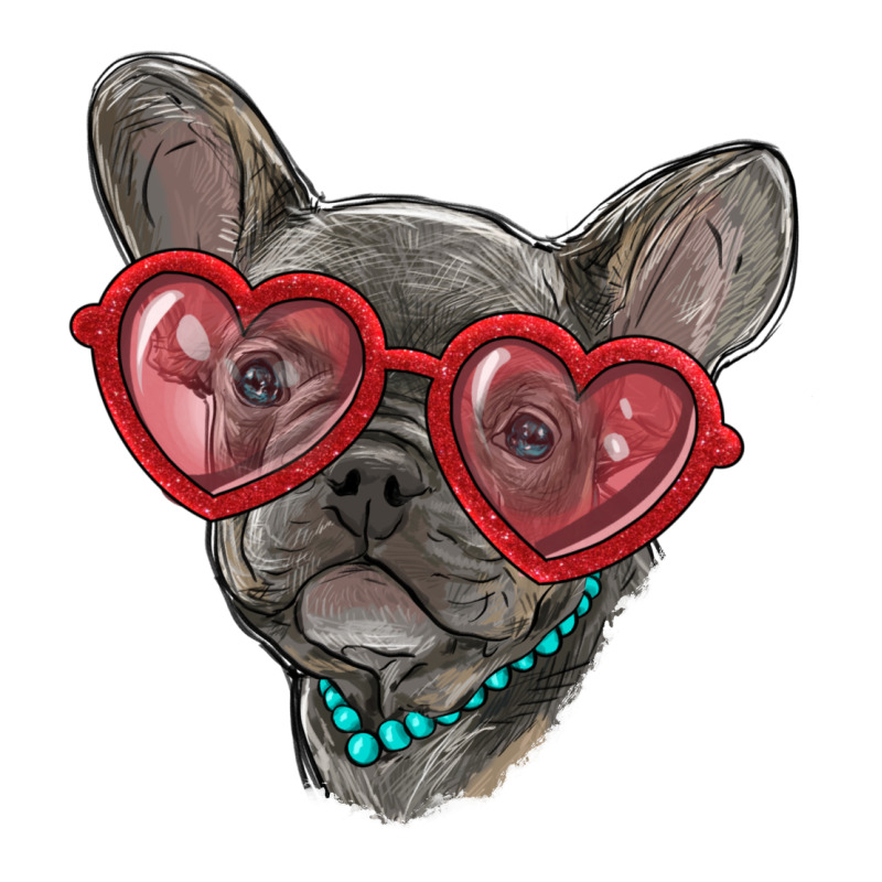 French Bulldog With Love Glasses Premium Tee by RanaPortraitStore | Teevron
