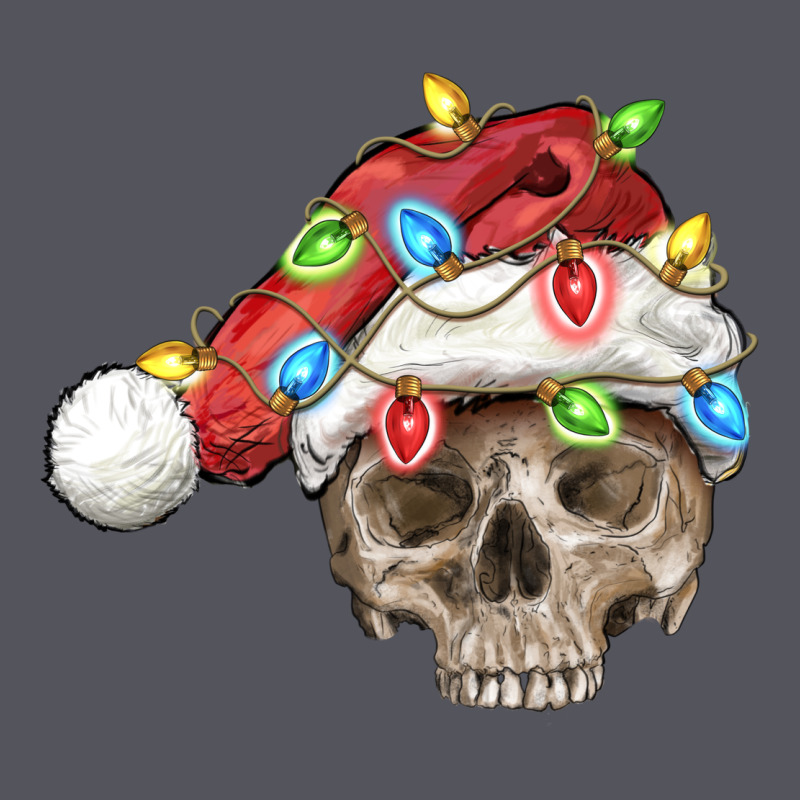 Christmas Skull With Santa Hat Vintage Hoodie by FaDigitalArtStudio | Teevron