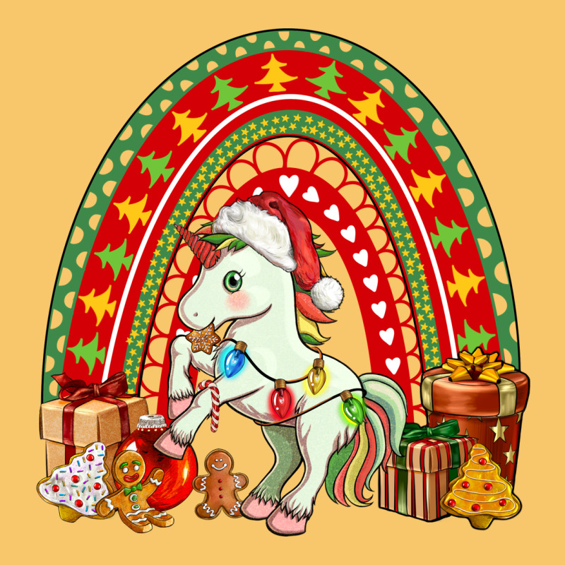 Christmas Unicorn Rainbow Vintage Hoodie by FaDigitalArtStudio | Teevron