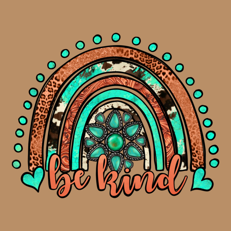 Be Kind Western Turquoise Rainbow Vintage Hoodie by JahusDesignShop | Teevron