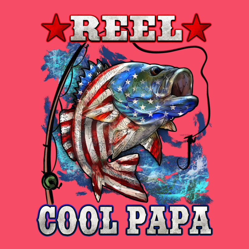 Reel Cool Papa American Flag Bass Fishing Premium Sweatshirt by LillyAllenDesigns | Teevron