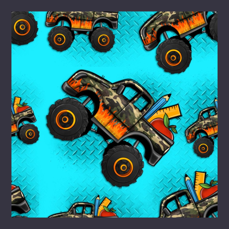 Monster Truck Pre Teen Seamless Pattern Vintage Hoodie by HRA Design Shop | Teevron