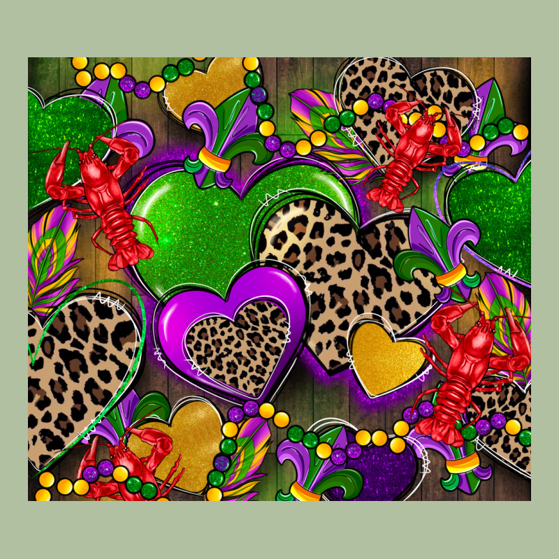 Mardi Gras Hearts Urban Hoodie by CowGirlArtShop | Teevron