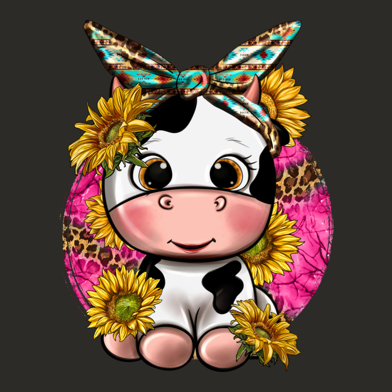 Cut Cow With Sunflower And Leopard  Pink Heavy Core Tee by texasbilliewilder | Teevron