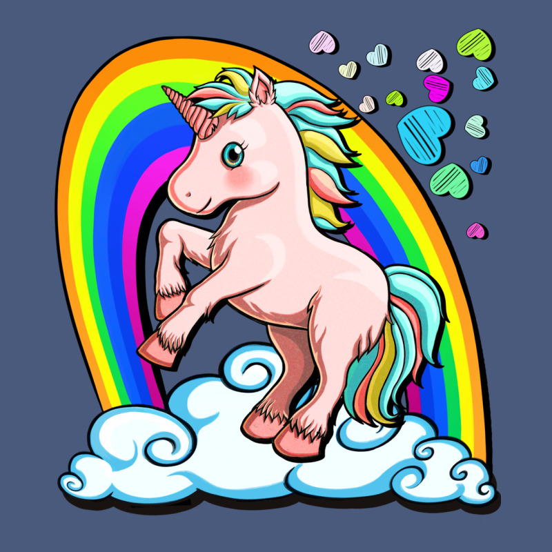 Cute Unicorn With Rainbow Vintage Hoodie by FaDigitalArtStudio | Teevron