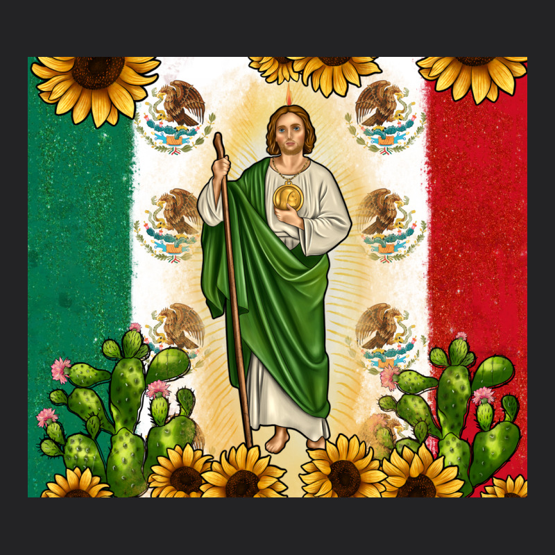 San Judas With Mexican Flag Vintage Tee by JahusDesignShop | Teevron