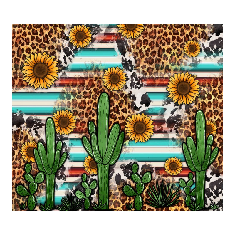 Western Cactus And Sunflowers Long Sleeve Tee by Jasminsmagicworld | Teevron