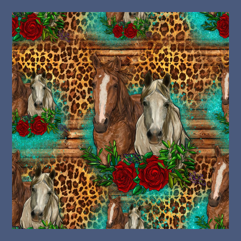 Horses With Roses Seamless Pattern Vintage Hoodie by HRA Design Shop | Teevron