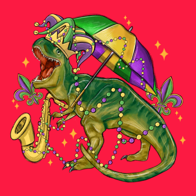 Mardi Gras Tree Rex Zipper Hoodie by MaliasSmallBusiness | Teevron