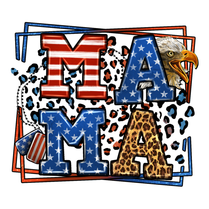 Army Veteran Mama Leopard Frame 4th Of July Classic Tee by LillyAllenDesigns | Teevron