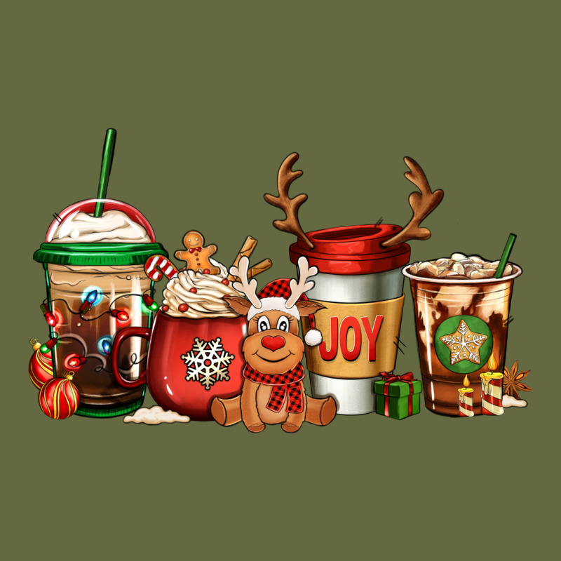 Reindeer Christmas Coffee Cups Long Sleeve Tee by Jasminsmagicworld | Teevron