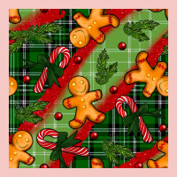 Christmas Gingerbread Man And Candy Cane Seamless Pattern Urban Heavy Tee | Teevron